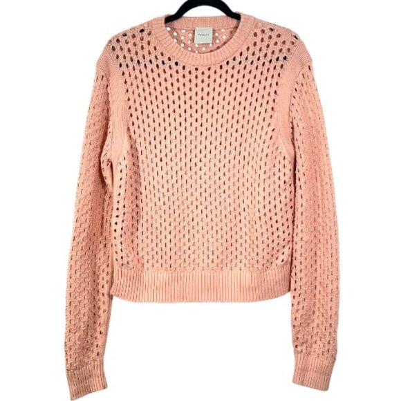 Varley Hains Crew Sweater Cotton True Knit Pink Womens Size Medium Pre-Loved - Picture 1 of 5